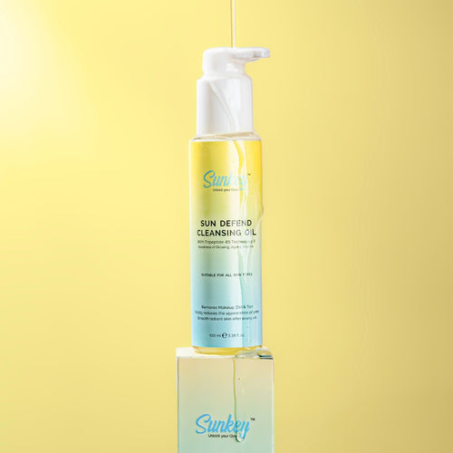Sun Defend Cleansing Oil with Tripeptide-85 Technology & the Goodness of Ginseng, Jojoba, and Vitamin E