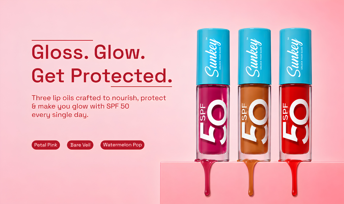 BARE VEIL Hydrating Lip Oil SPF 50 | Invitro Tested