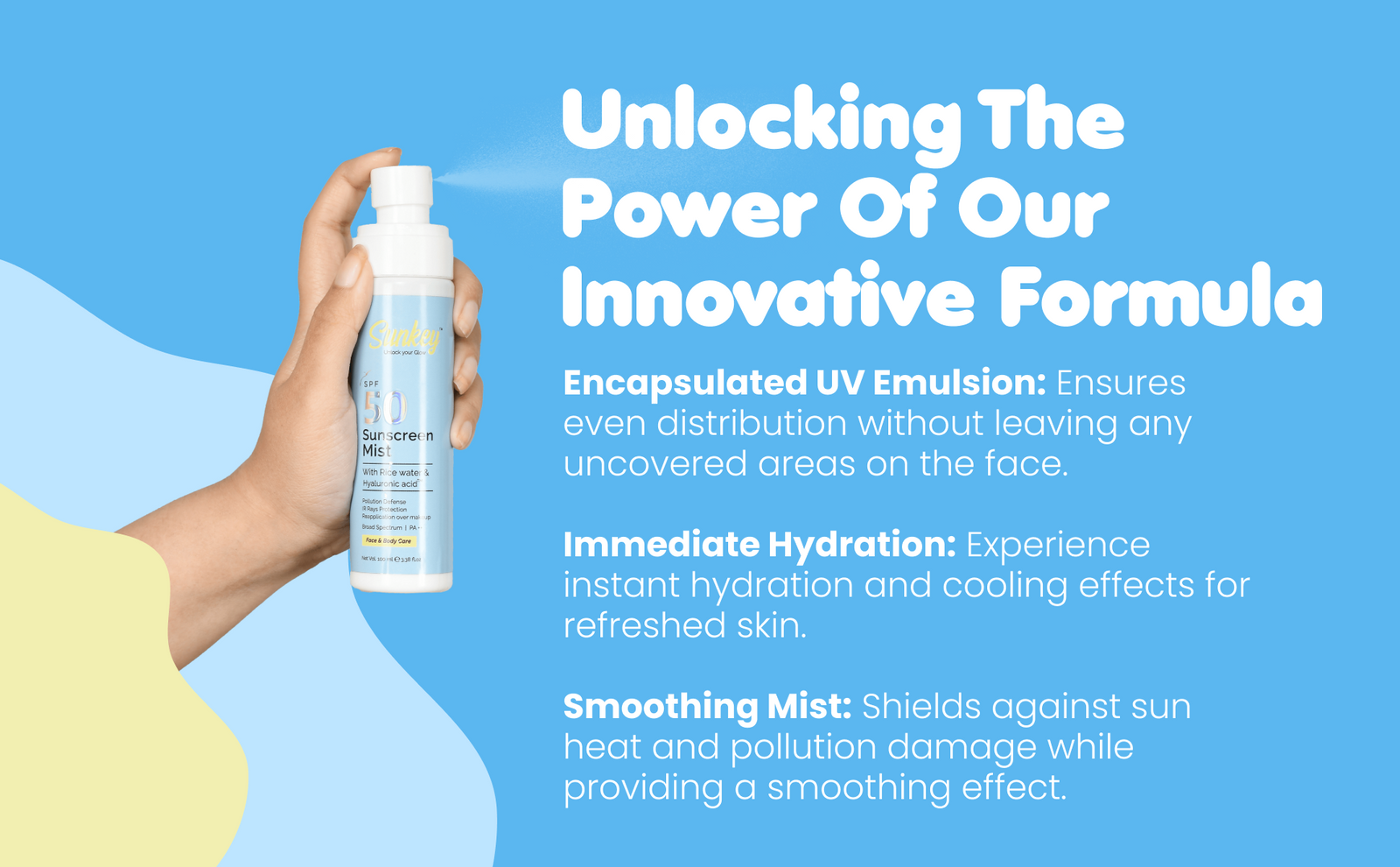 Sunkey Sunscreen Mist SPF 50 banner 5