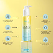 Sun Defend Cleansing Oil with Tripeptide-85 Technology & the Goodness of Ginseng, Jojoba, and Vitamin E
