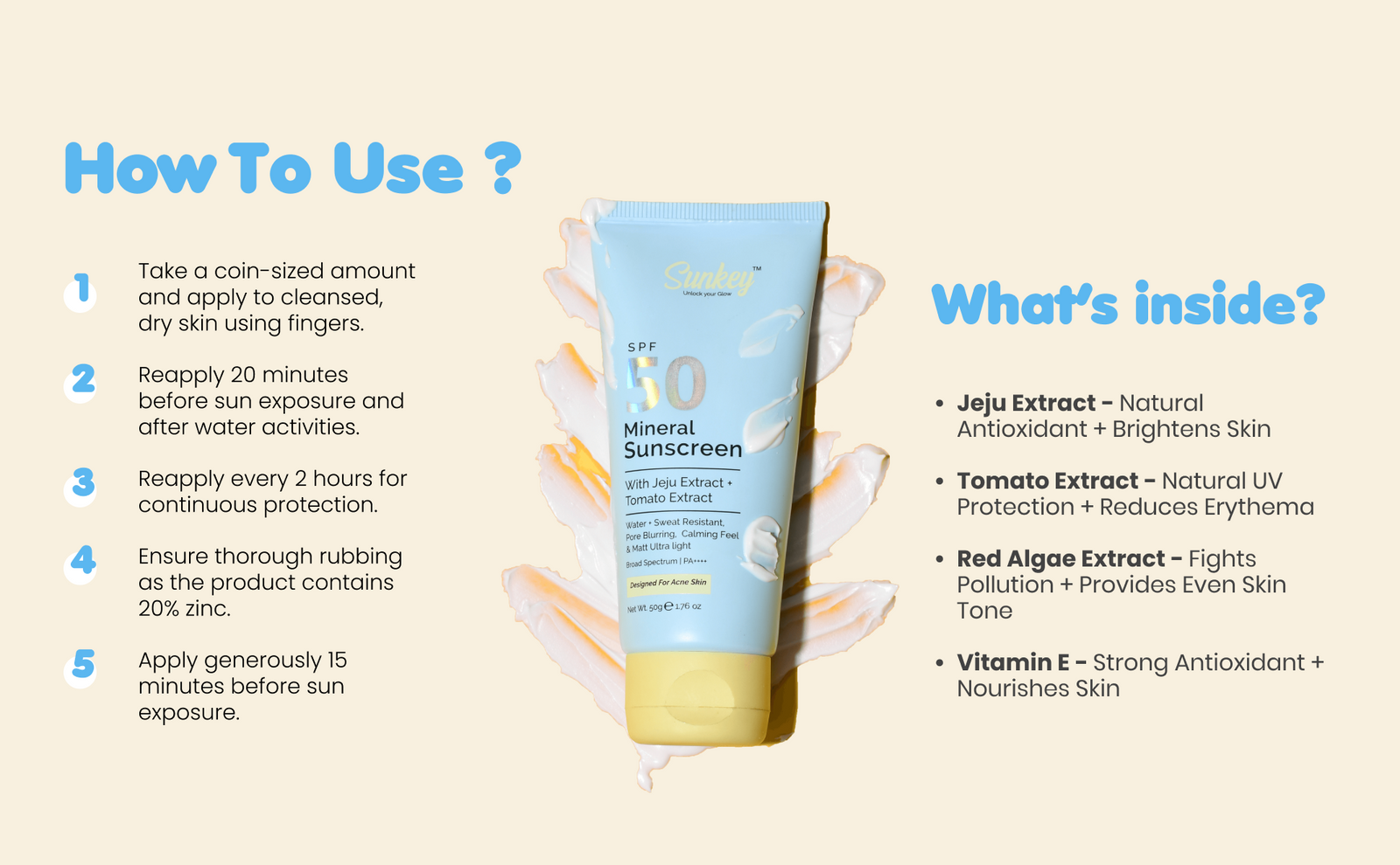 Sunkey Mineral Sunscreen SPF 50 banner 4