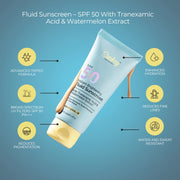 Fluid Sunscreen – SPF 50 With Tranexamic Acid & Watermelon Extract