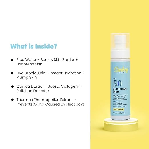 Sunscreen Mist – SPF 50 With Rice Water & Quinoa Extract