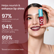 Petal Pink Repairing Lip Oil with SPF 50 | Invitro Tested